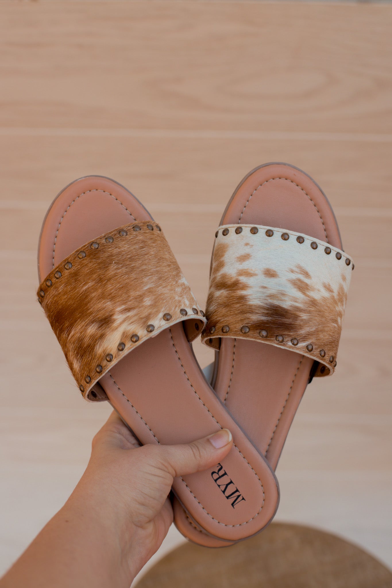 Rich Sandals Light Color Hide - Tan/White