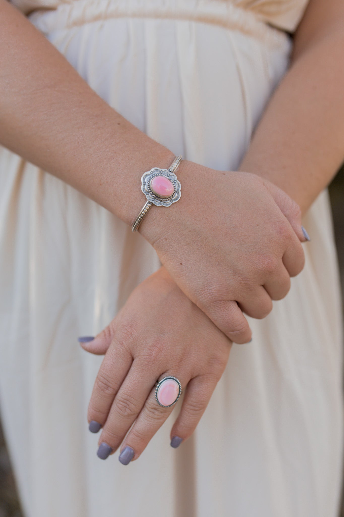 Justine Rings - Pink Conch Shell