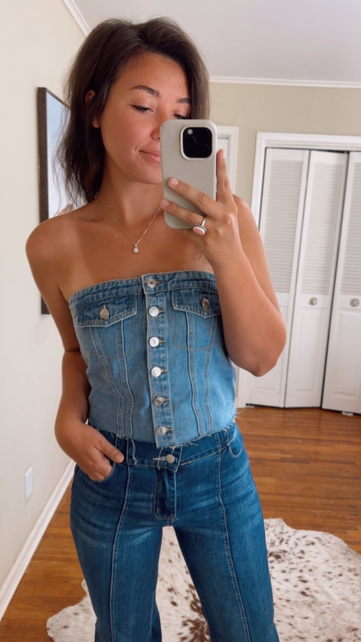 Denim Tube Top