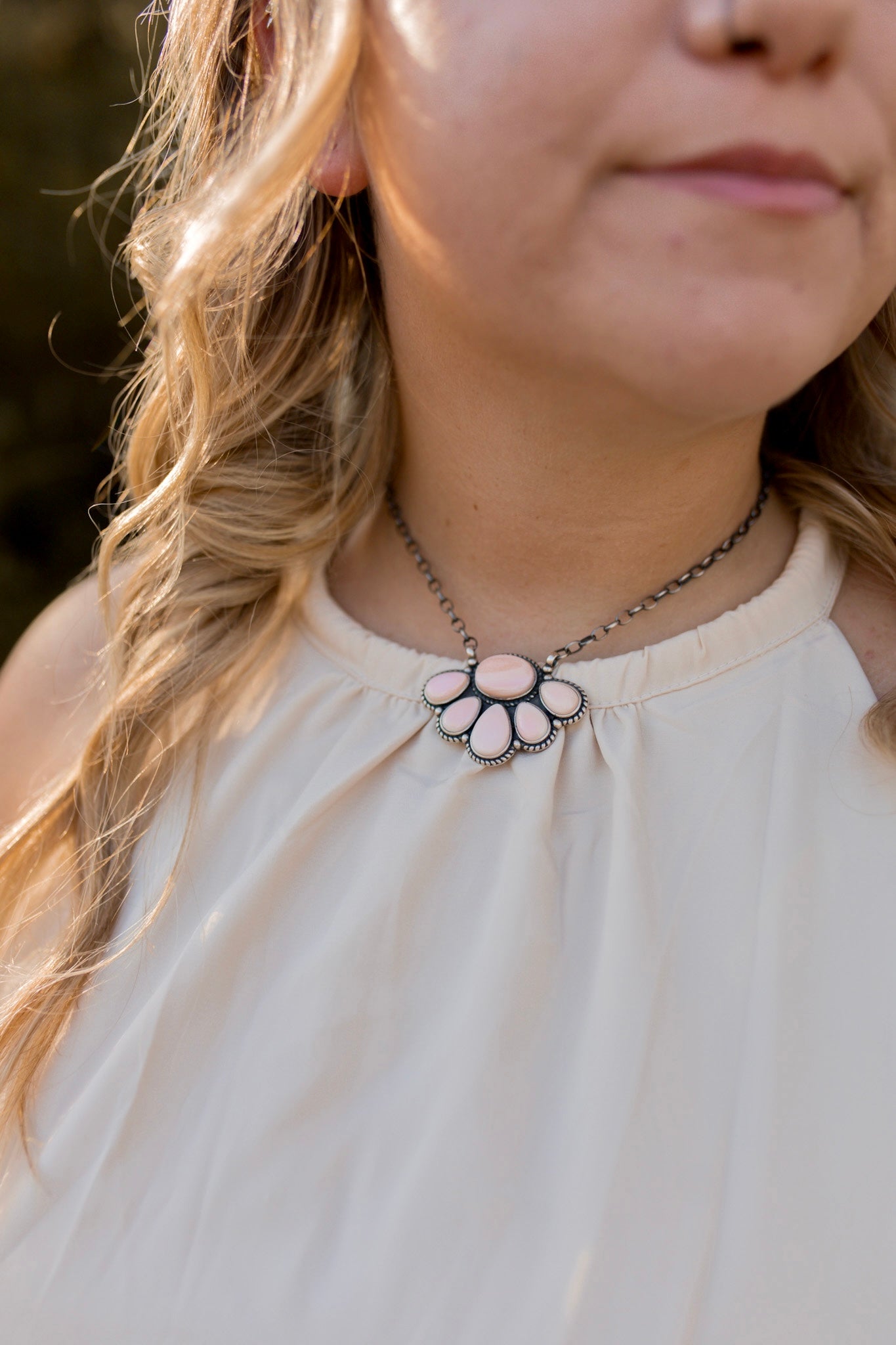 Tiffany Necklace - Pink Conch Shell