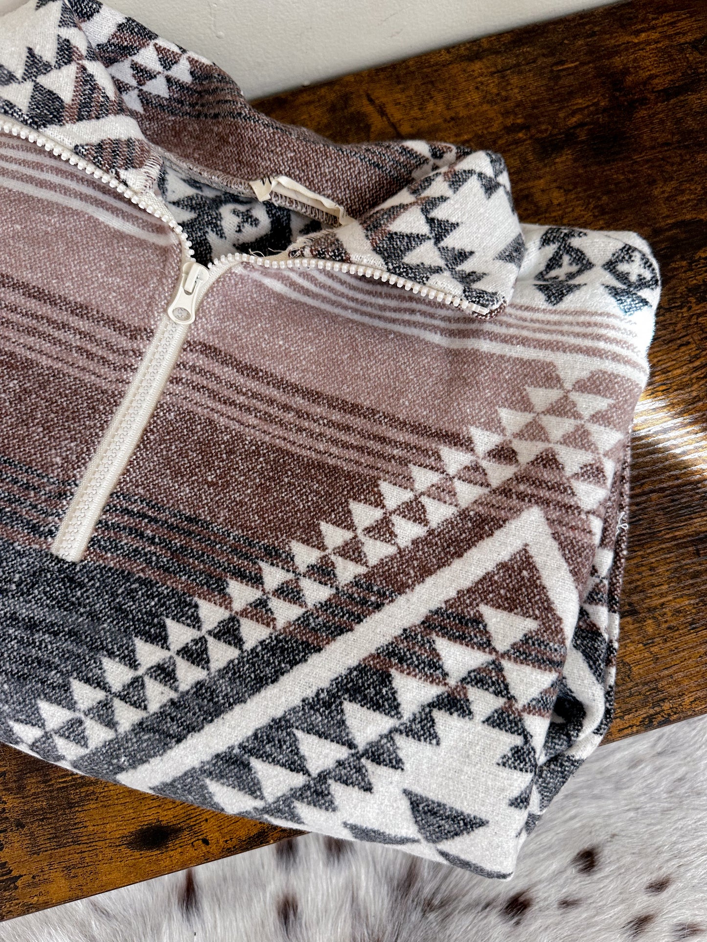 Silver Aztec Half Zip