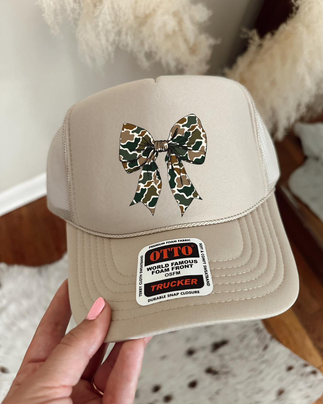 Camo Bow Trucker Hat