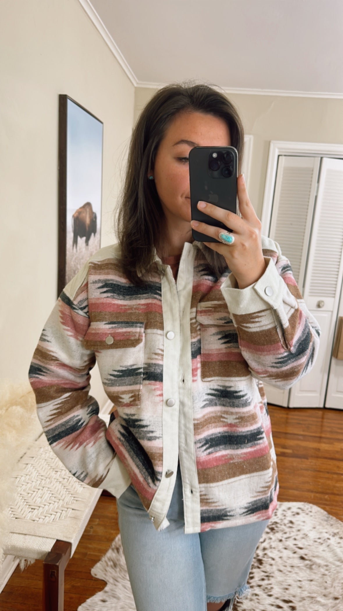 Corduroy Aztec Shacket