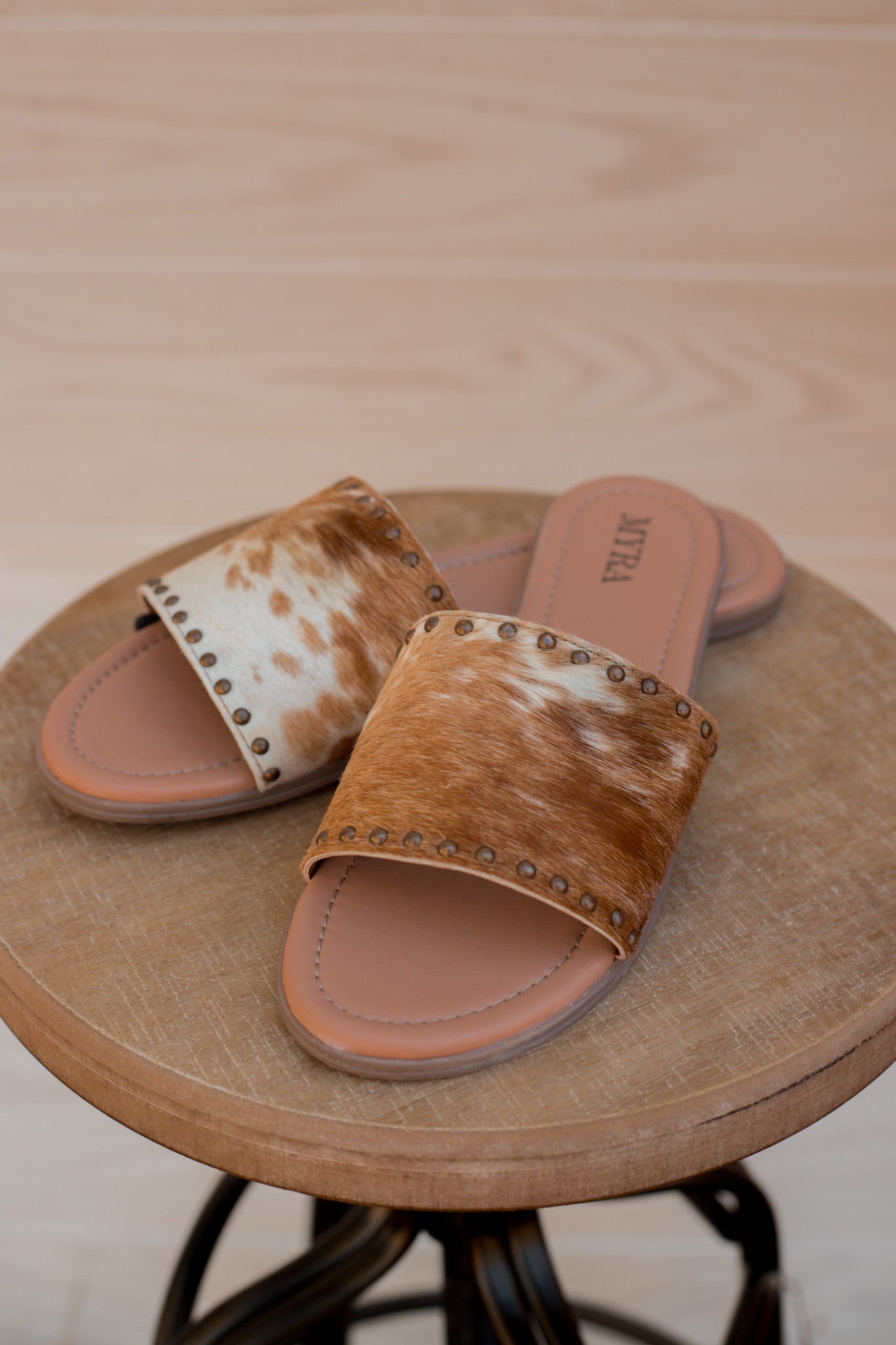 Rich Sandals Light Color Hide - Tan/White