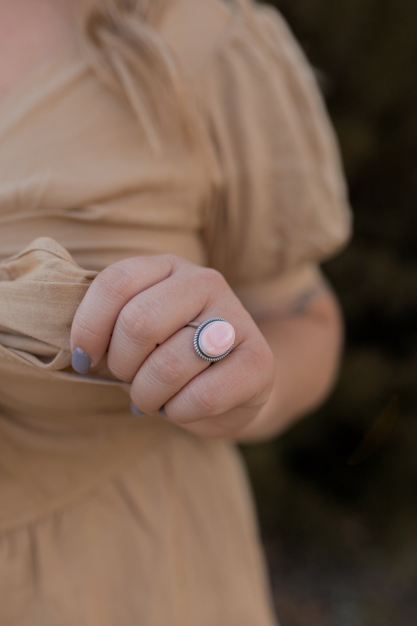 Justine Rings - Pink Conch Shell