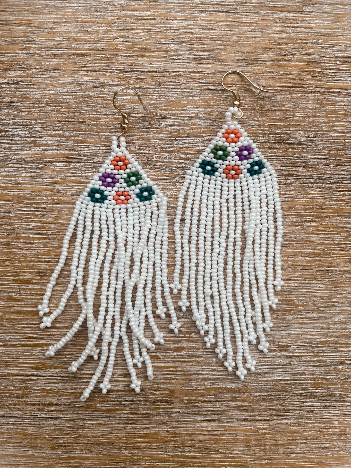 Beaded Earrings - Flowers