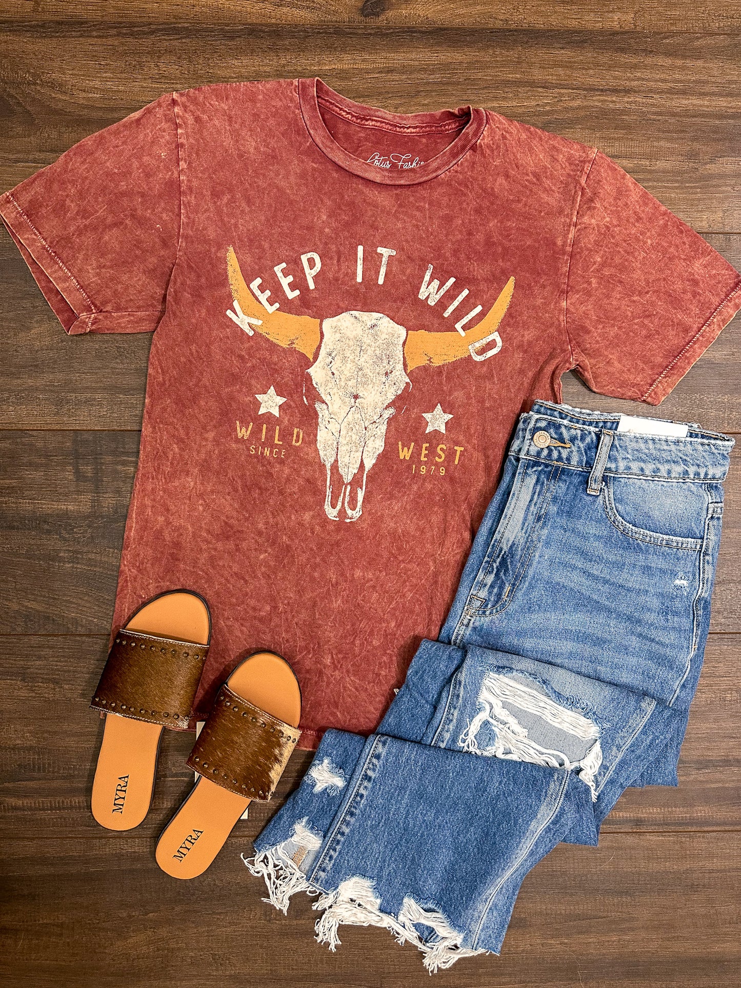 Keep it Wild Tee - Rust no
