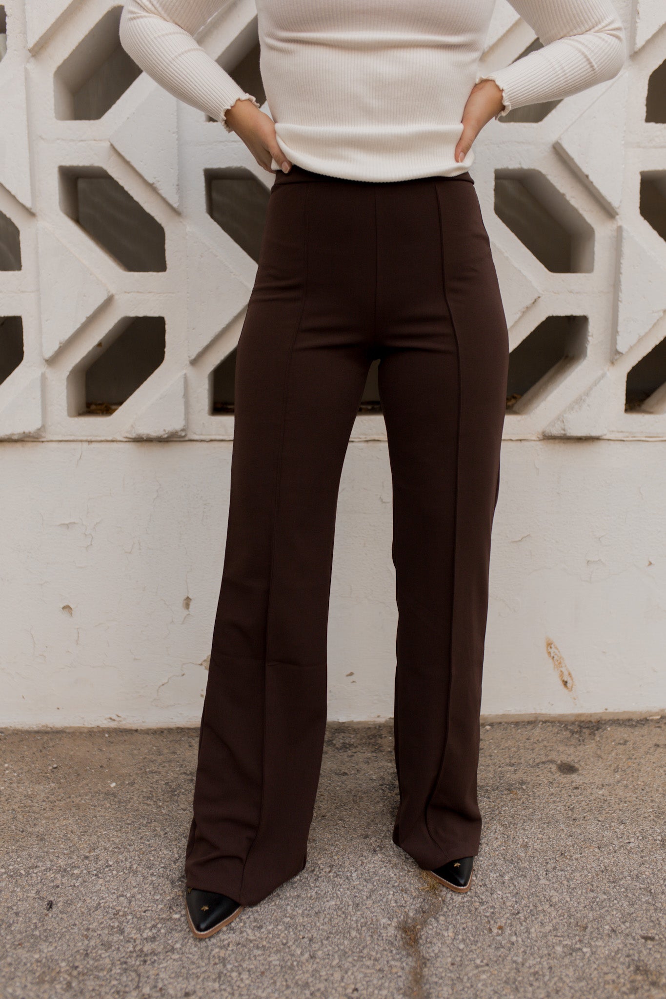 Brown business trousers