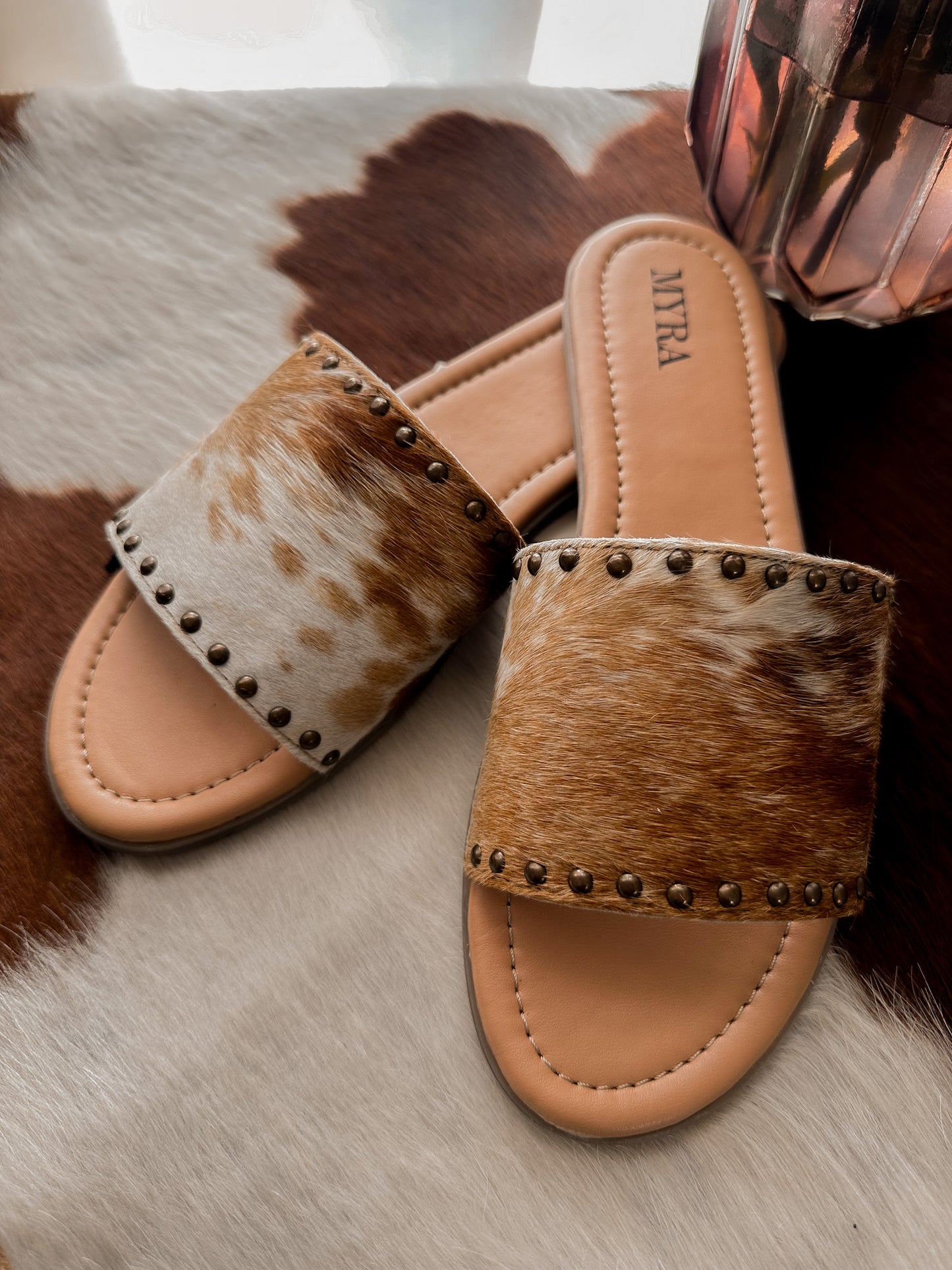 Rich Sandals Light Color Hide - Tan/White