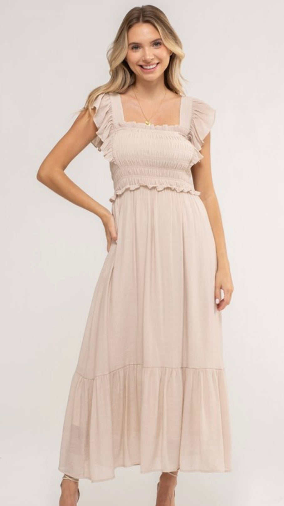 Macie Dress - Beige