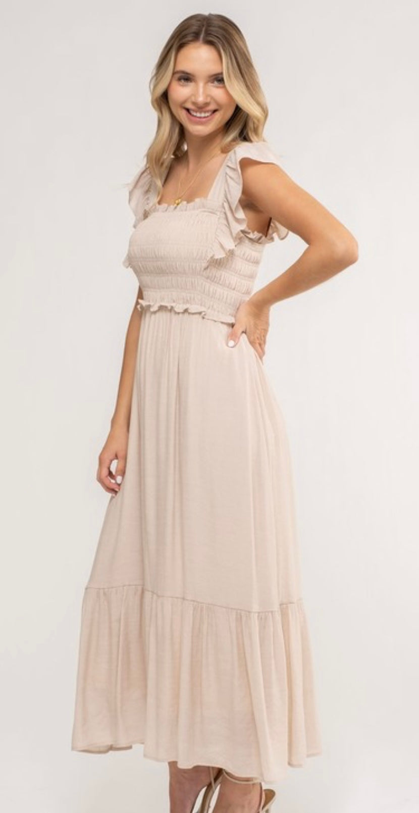 Macie Dress - Beige