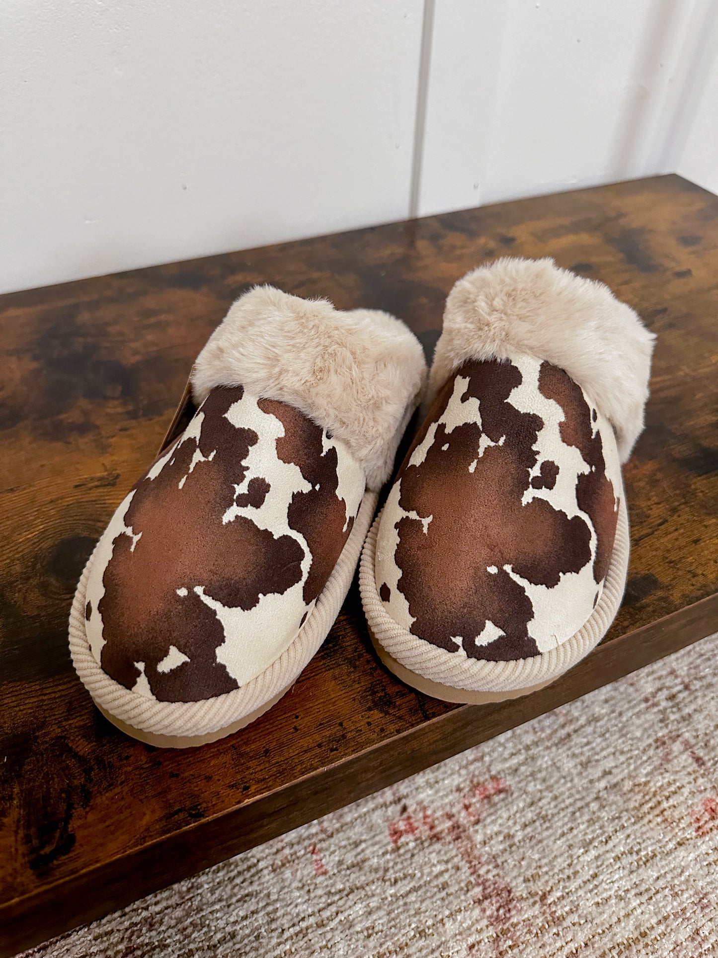 Cow Print Slippers - Doorbuster