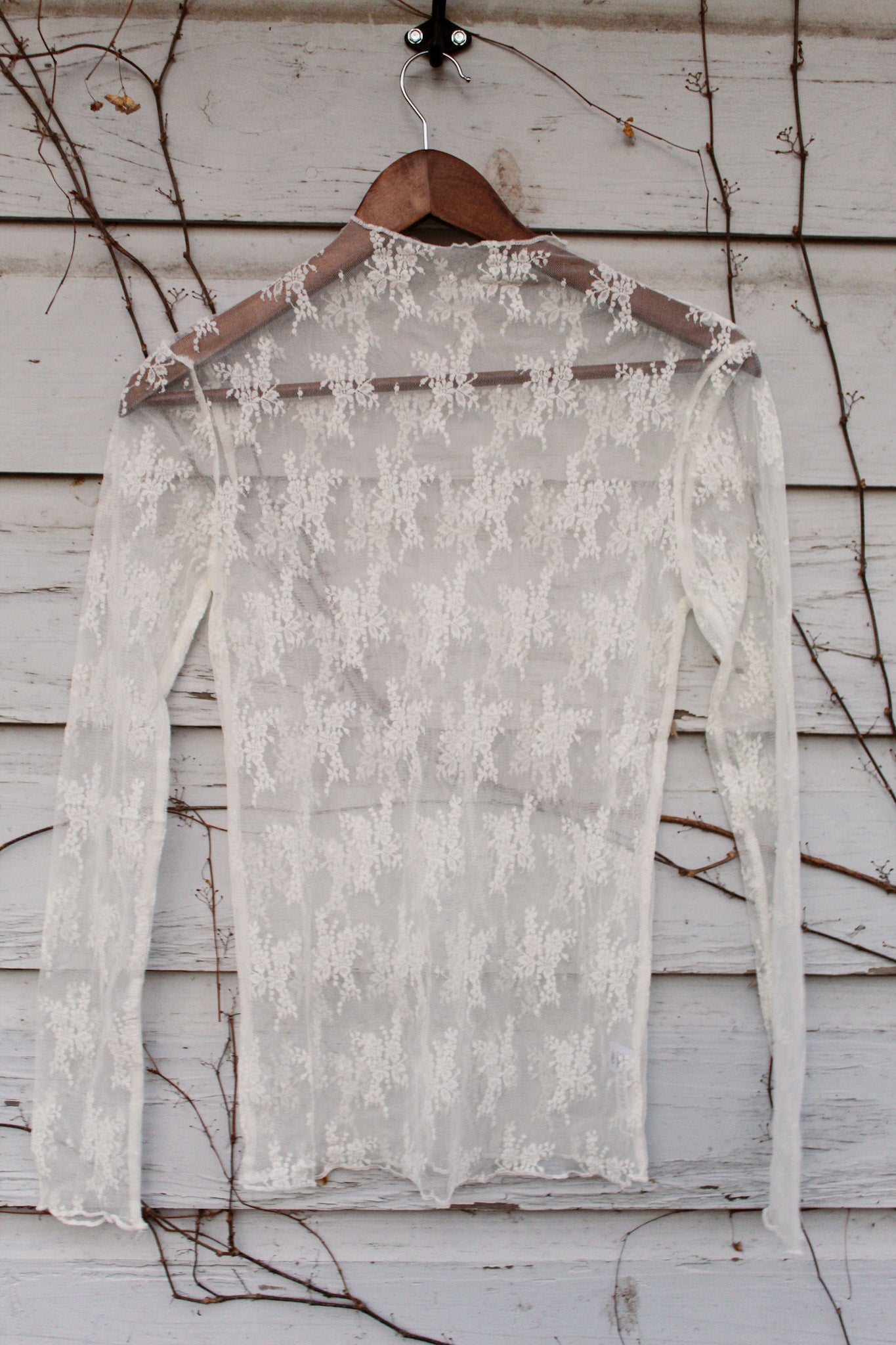 Flowered Mesh Top