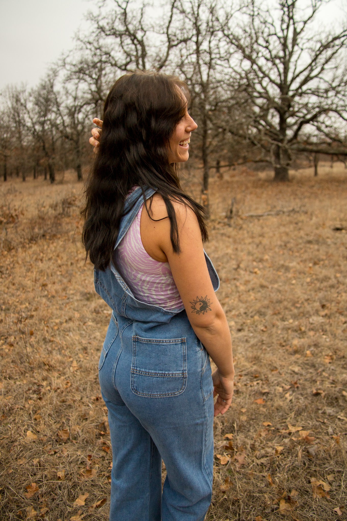Vintage Style Straight Leg Overalls