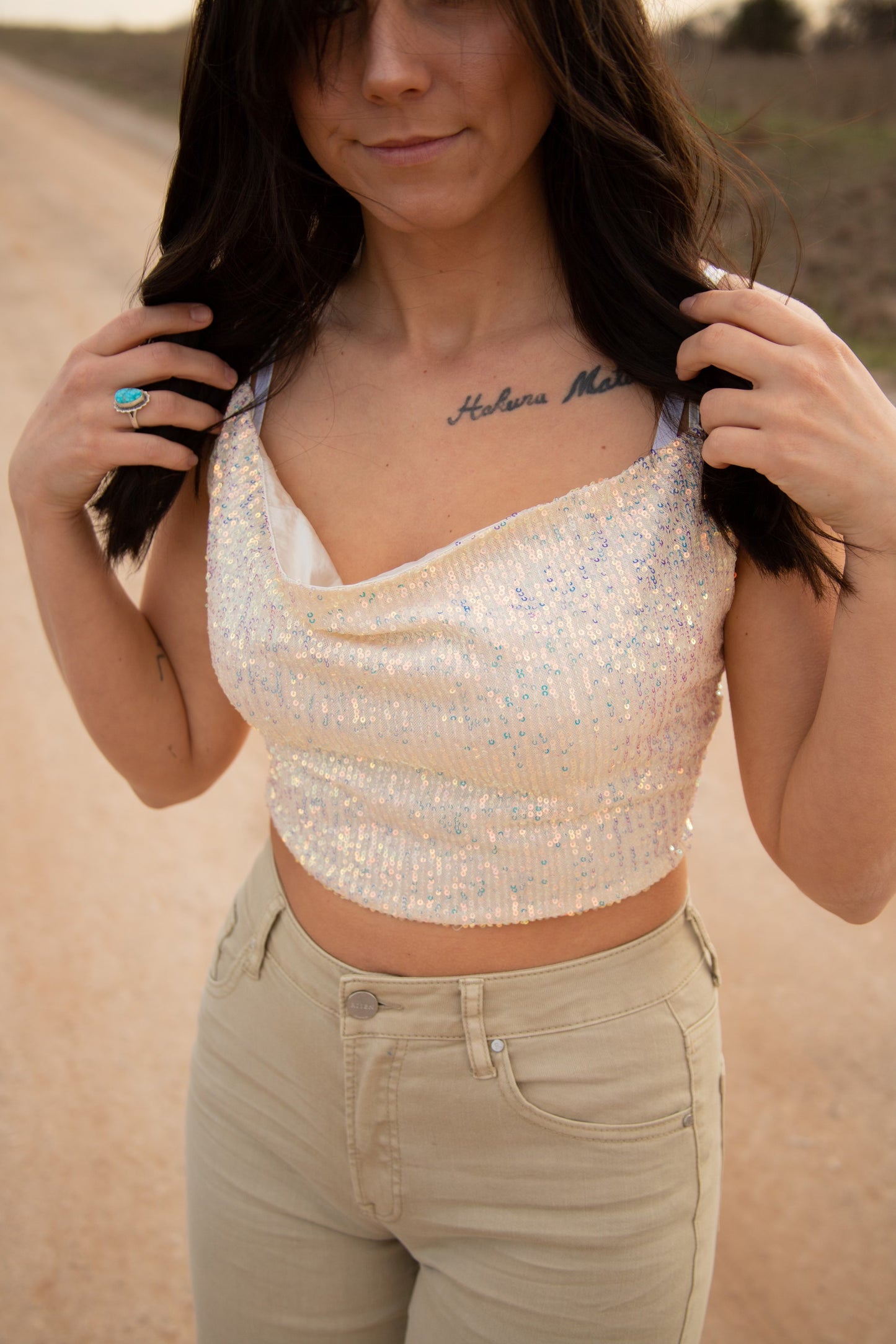Misty Sequin Top