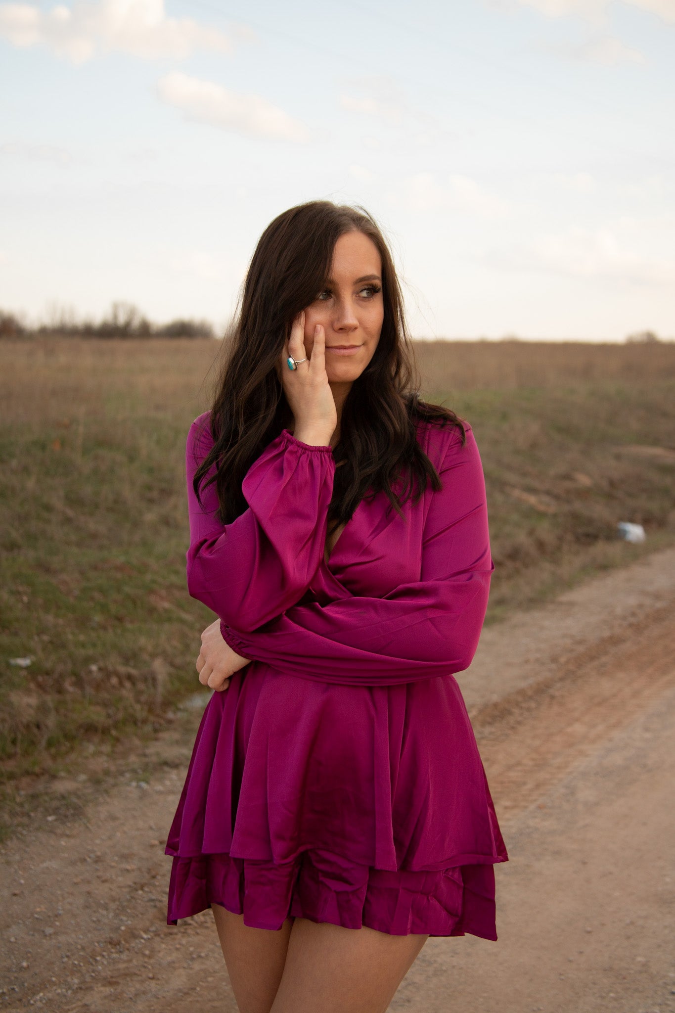 Laney Romper - Burgundy