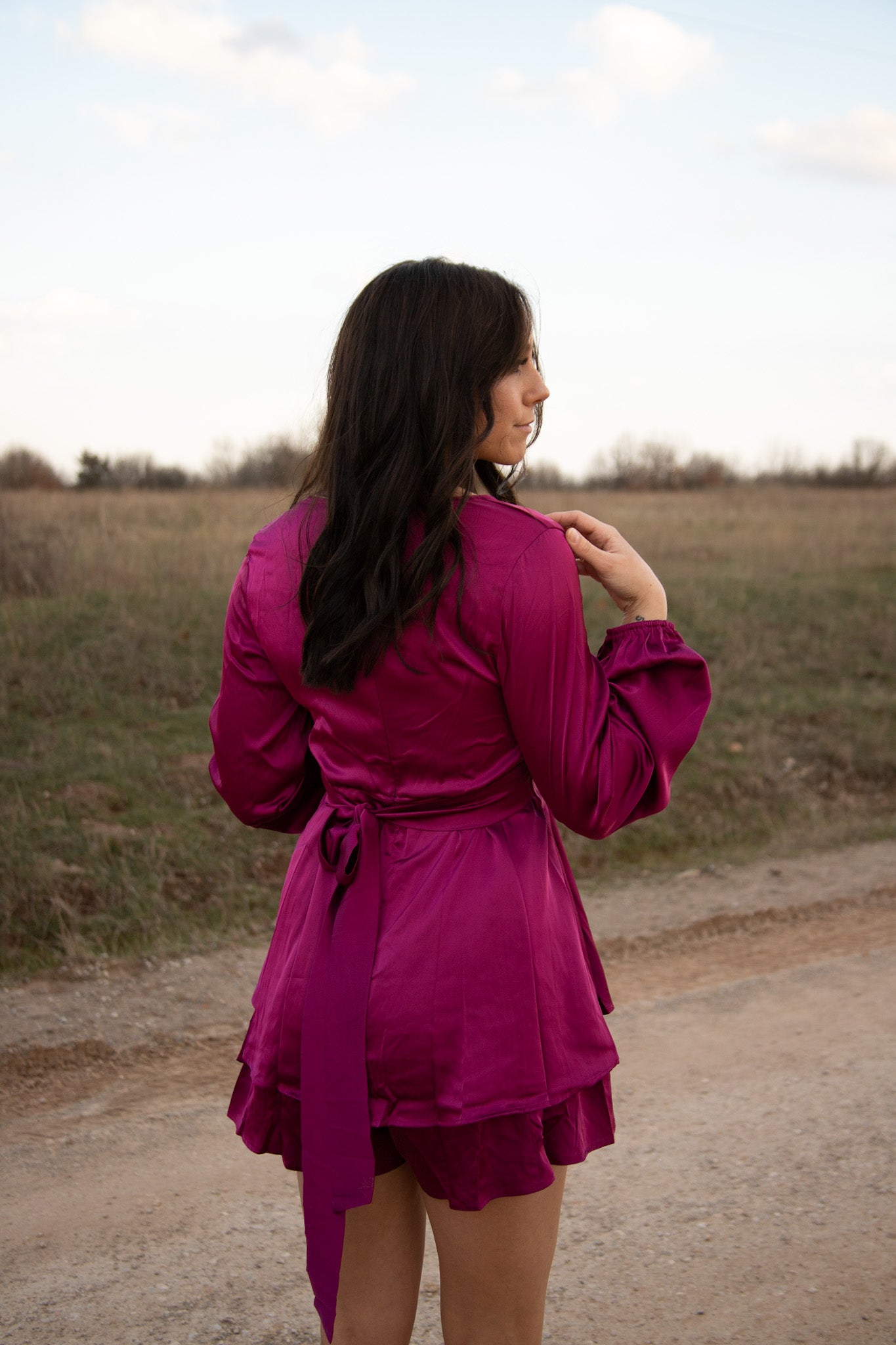 Laney Romper - Burgundy