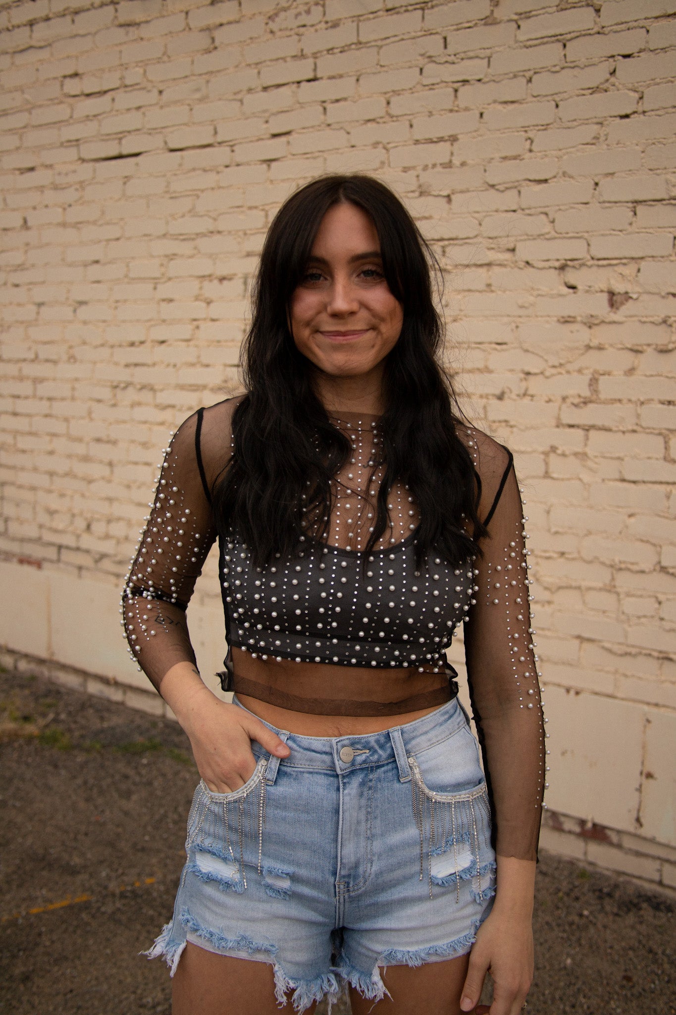 Pearl Top - Black