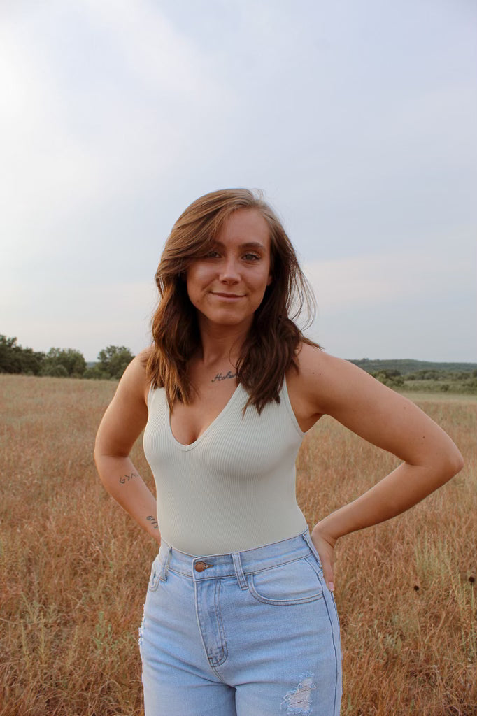 Kenzie Ribbed Bodysuit - Mist