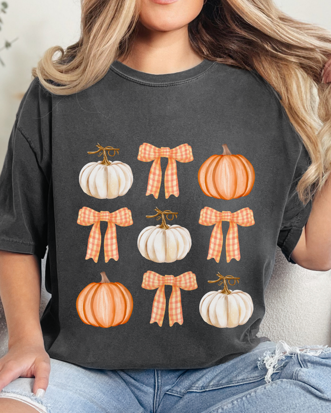 Pumpkin & Bows - Fall Tee