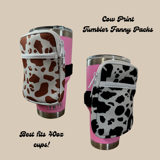 Cow Print Tumbler Pouch for Stanley/Yeti