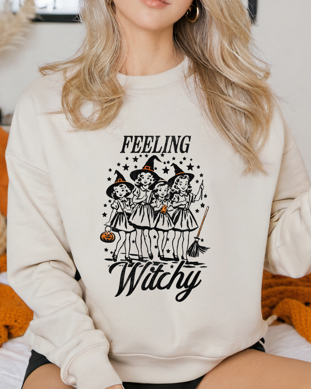 Feeling Witchy - Halloween Sweatshirt (SAND)