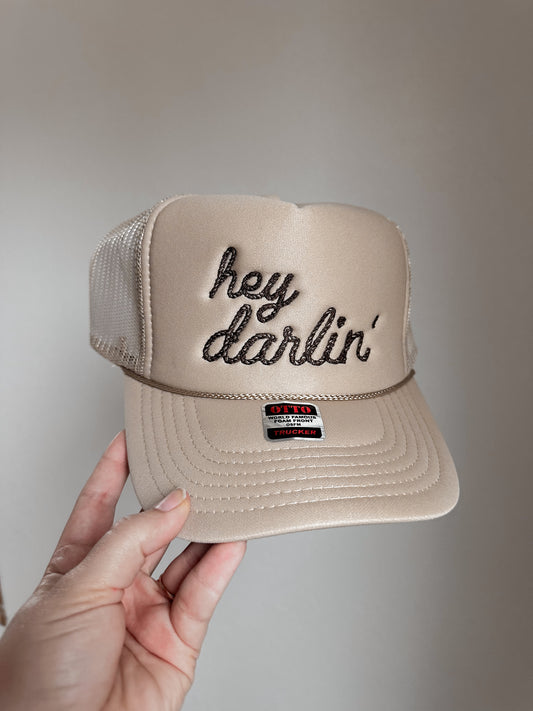 Hey Darlin' Trucker Hat - Brown/Tan