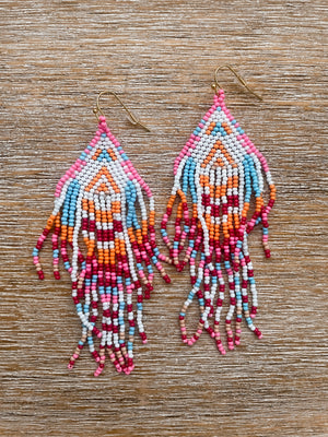 Beaded Earrings - Colorful