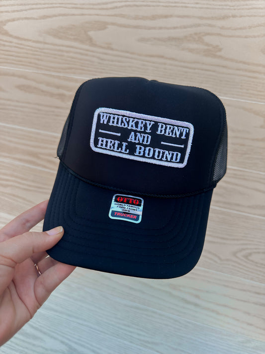 Whiskey Bent & Hell Bound Patch Hat