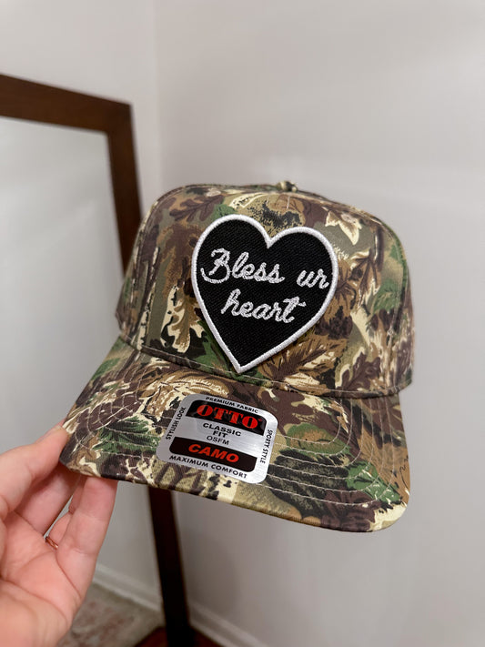 Bless Your Heart Trucker Hat - Camo (Hard)