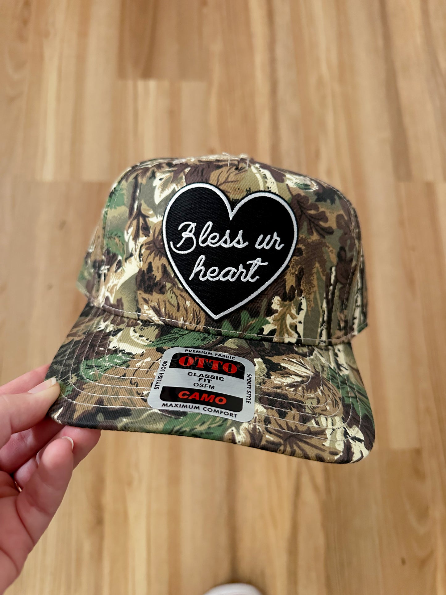 Bless Your Heart Trucker Hat - Camo (Hard)