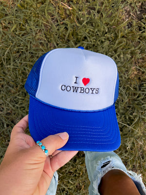I love Cowboys Trucker Hat - 1 week TAT